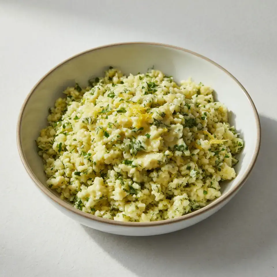 Creamy Lemon & Herb Cauliflower Rice
