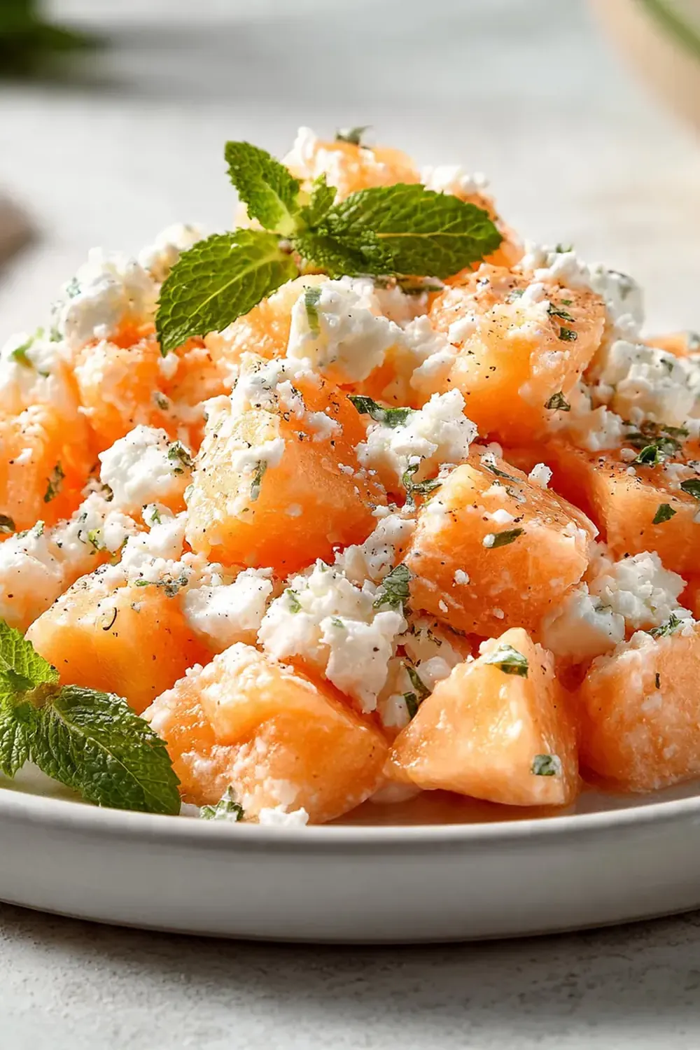 Creamy Melon Feta Salad Recipe