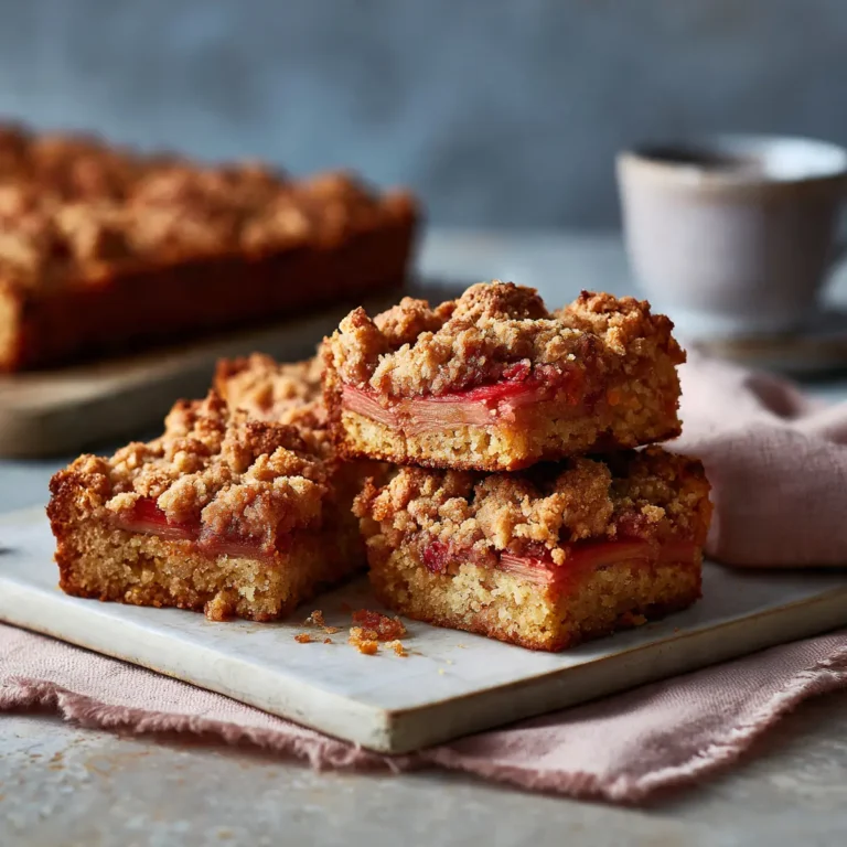 Crispy Rhubarb Cake Recipe