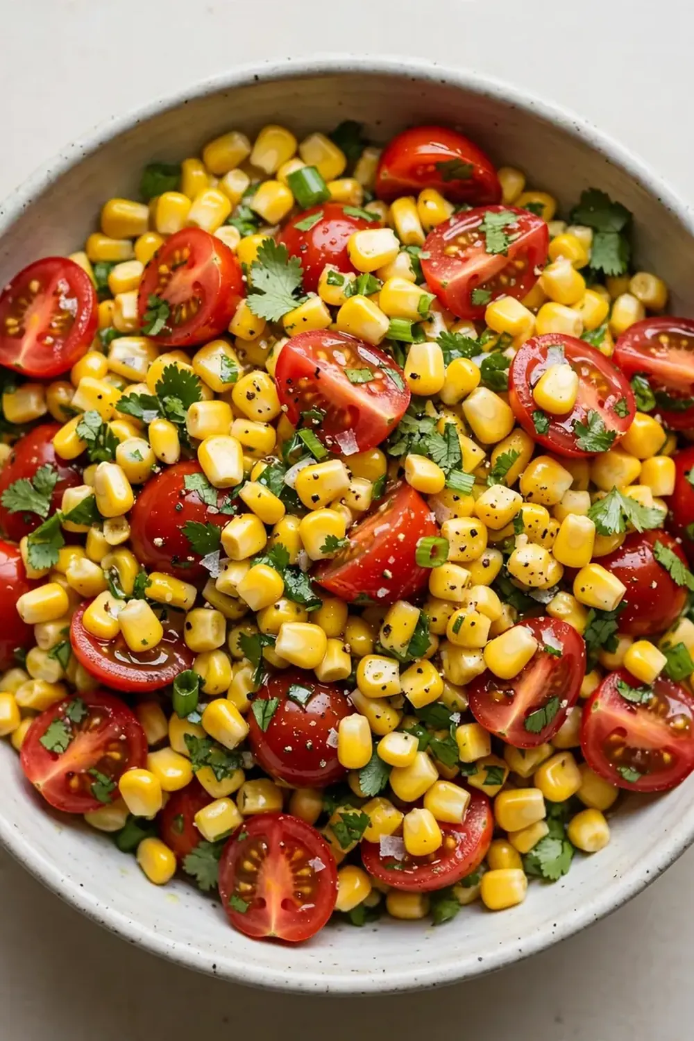 fresh corn and tomato salad