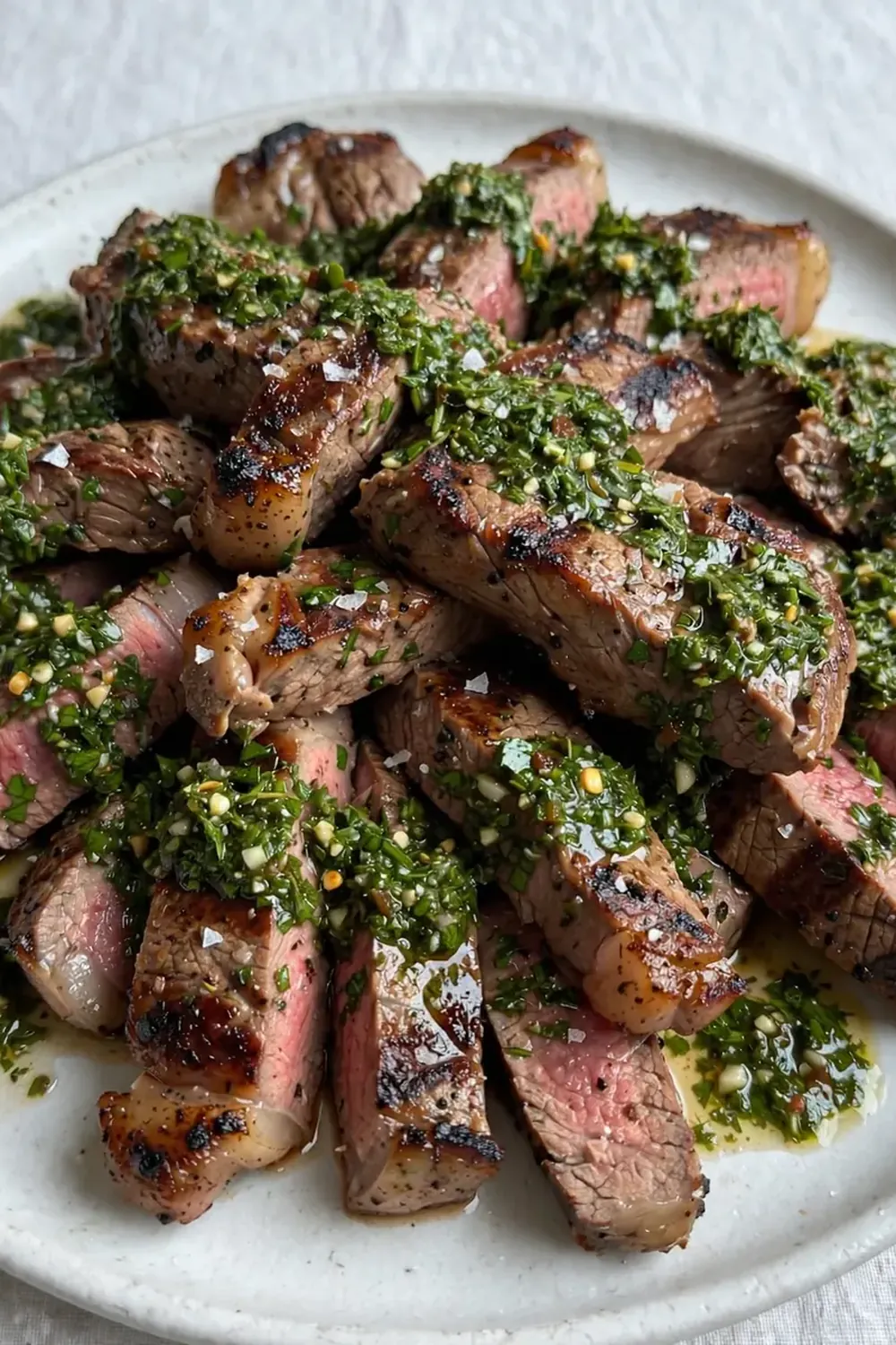 grilled beef with chimichurri