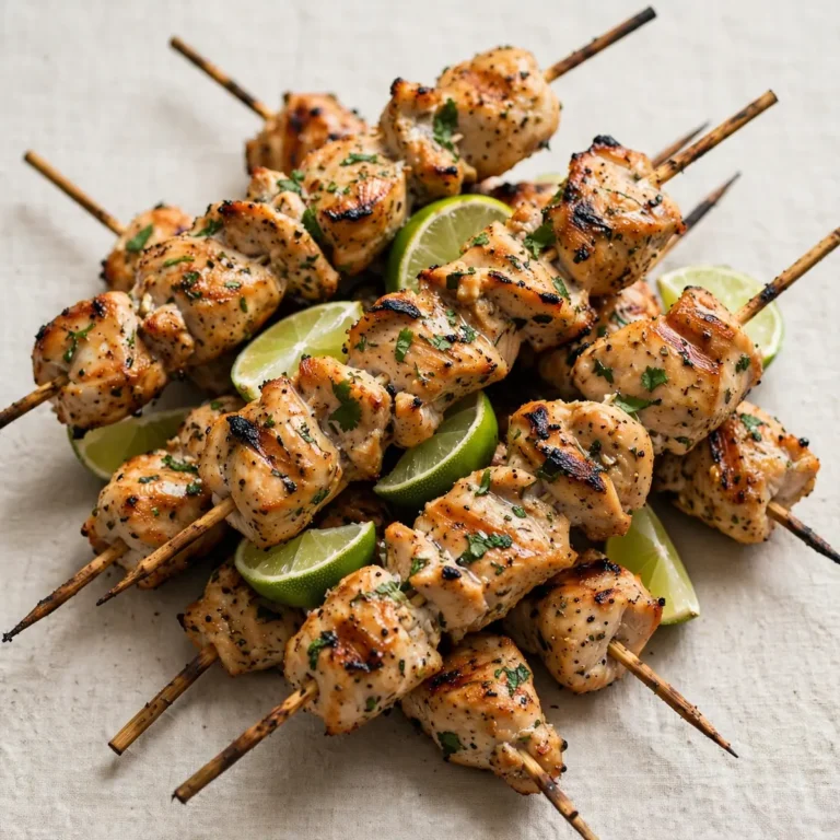 Grilled Lime Chicken Skewers