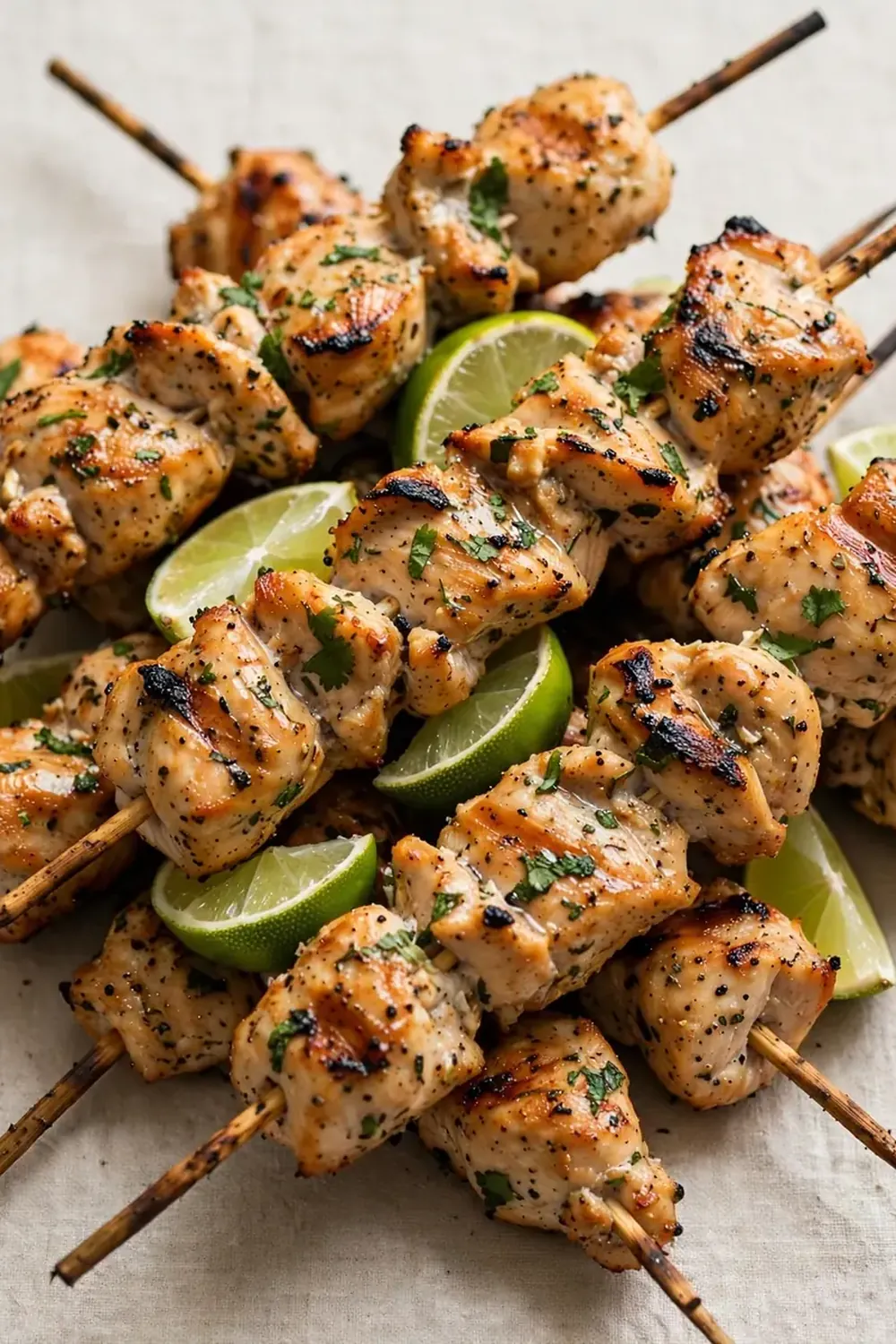 grilled lime chicken skewers