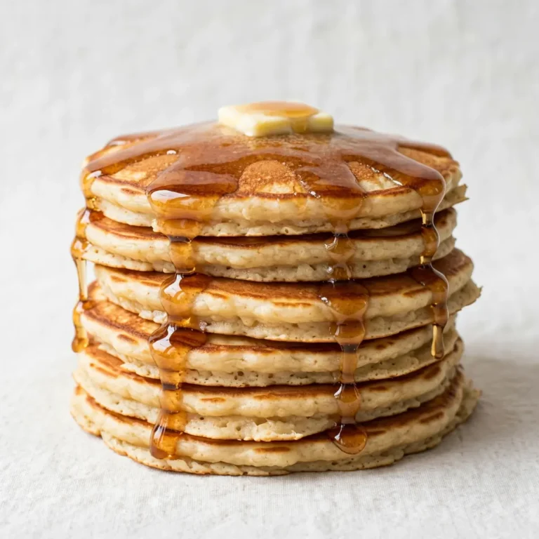 Pancakes Are Stacked On Top Of Each Other