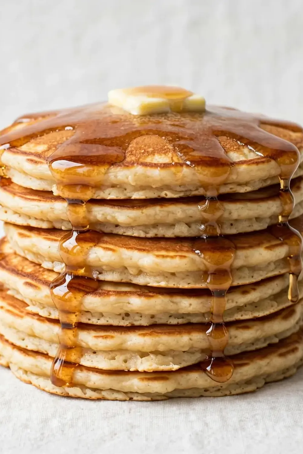 pancakes are stacked on top of each other