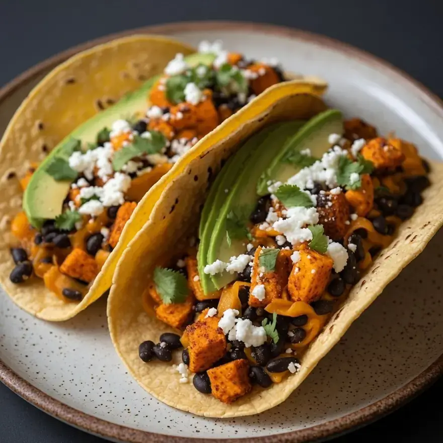 Pumpkin and Black Bean Tacos