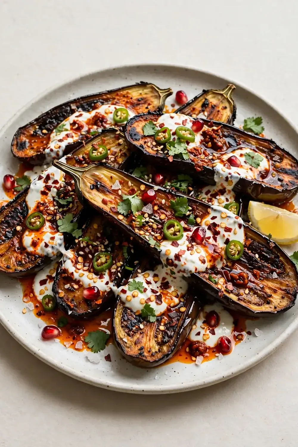 spicy roasted aubergine recipe