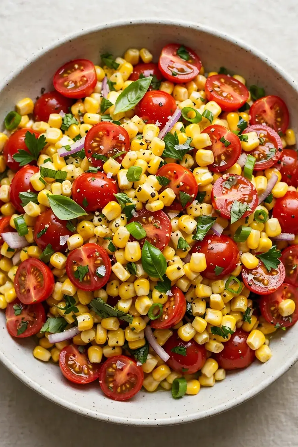summer corn and tomato salad