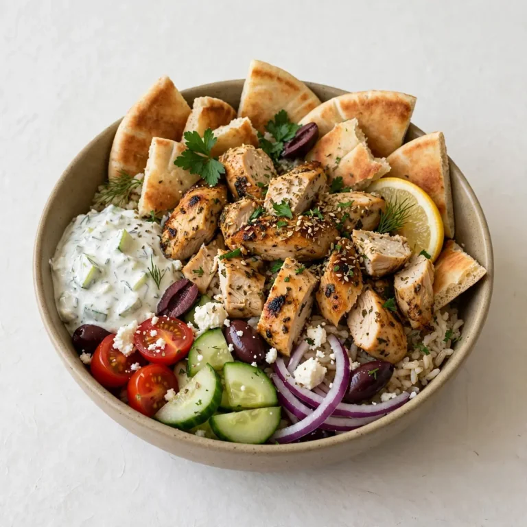 20-Minute Greek Chicken Pita Bowls for Busy Nights