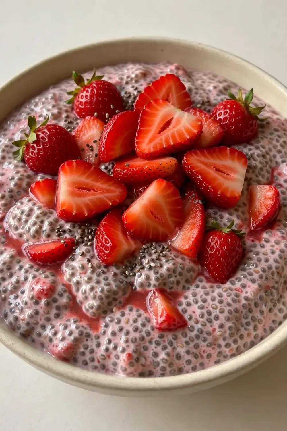 Strawberry Chia Breakfast Pudding