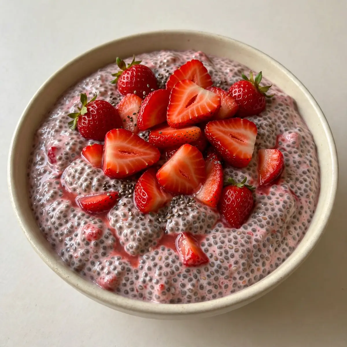 5-Minute Strawberry Chia Breakfast Pudding