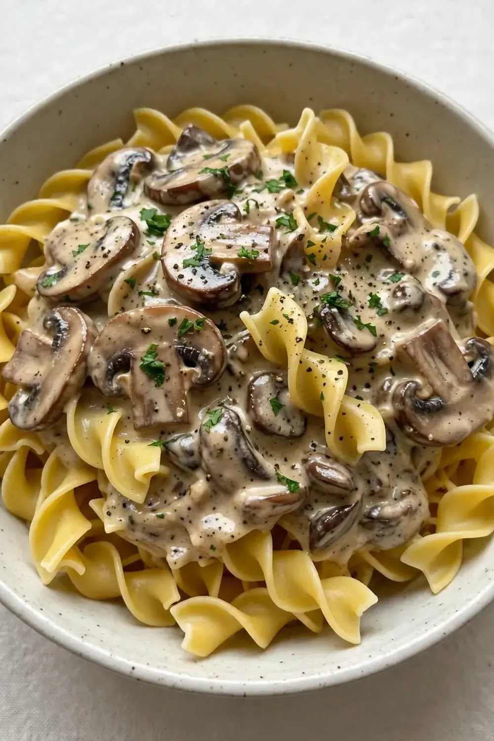 Slow Cooker Mushroom Stroganoff