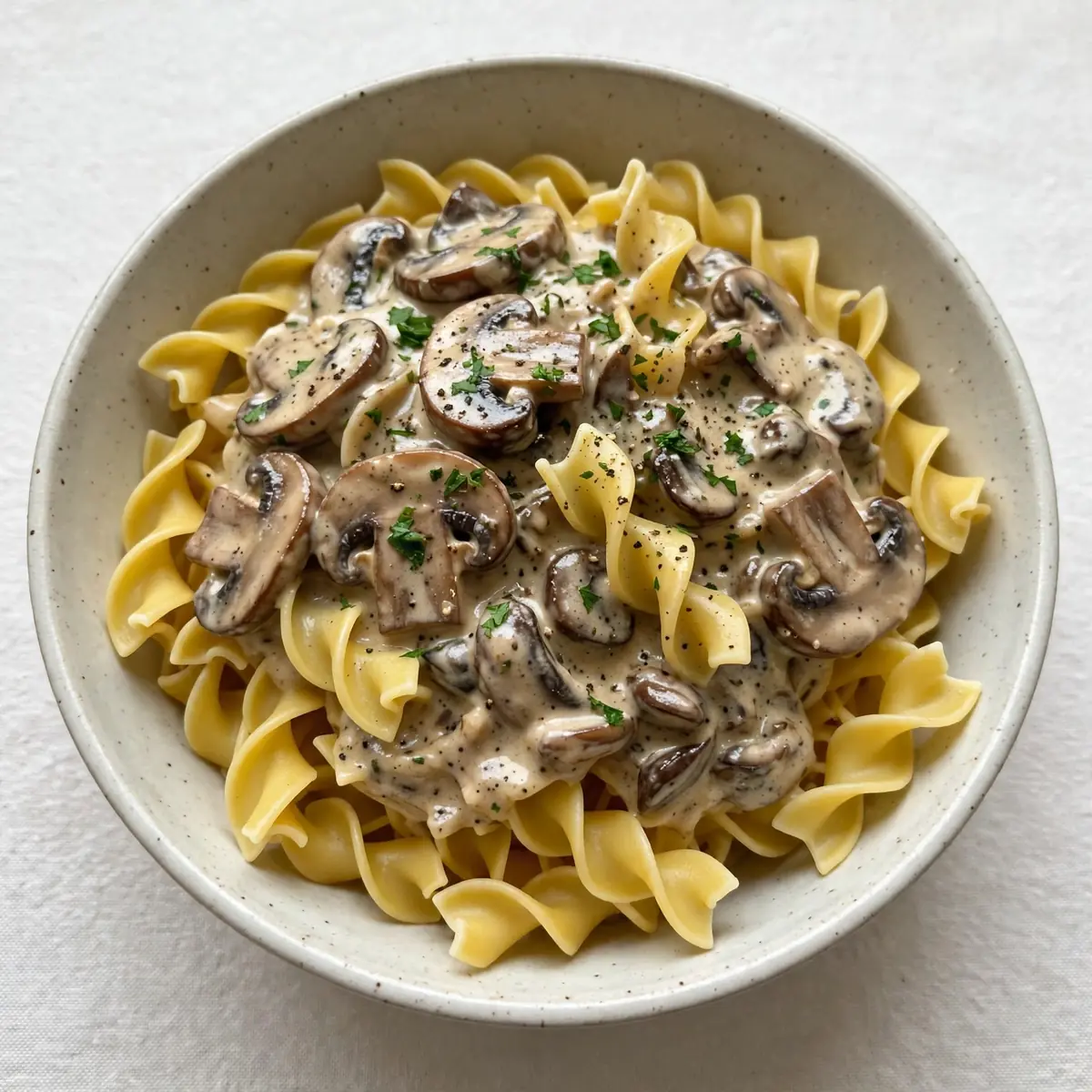 Easy Weeknight Slow Cooker Mushroom Stroganoff