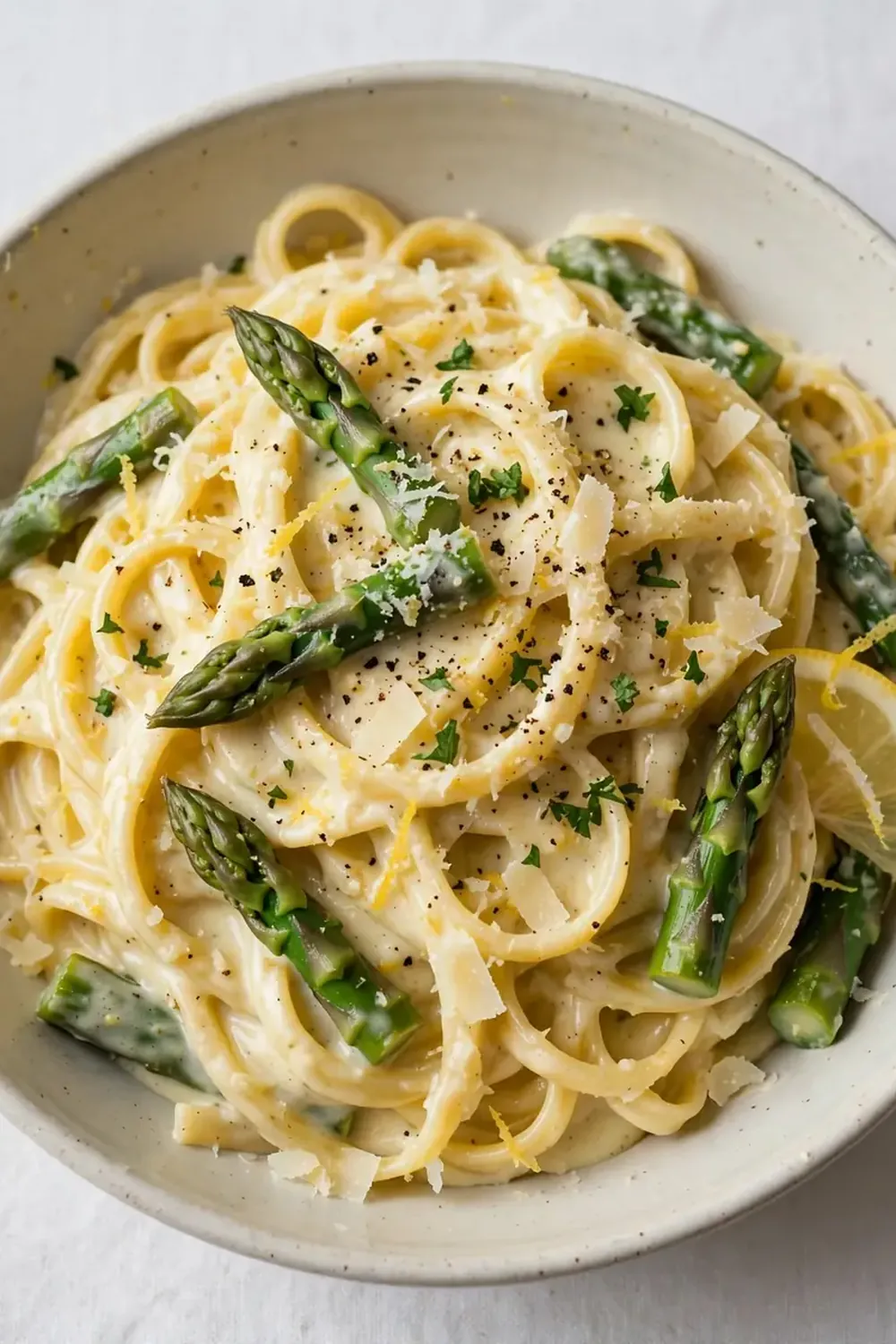 Creamy Lemon Asparagus Pasta