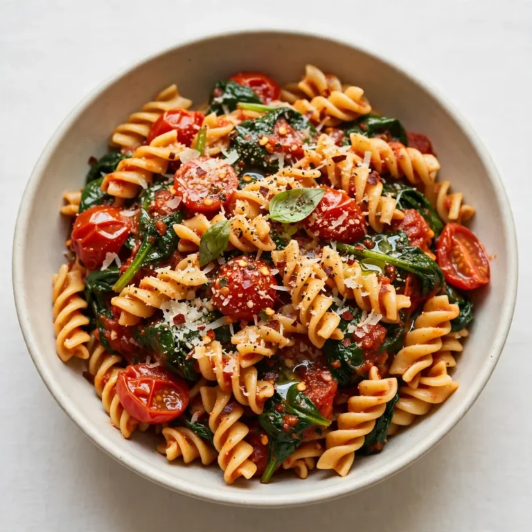 Quick & Easy One-Pot Spinach and Tomato Pasta
