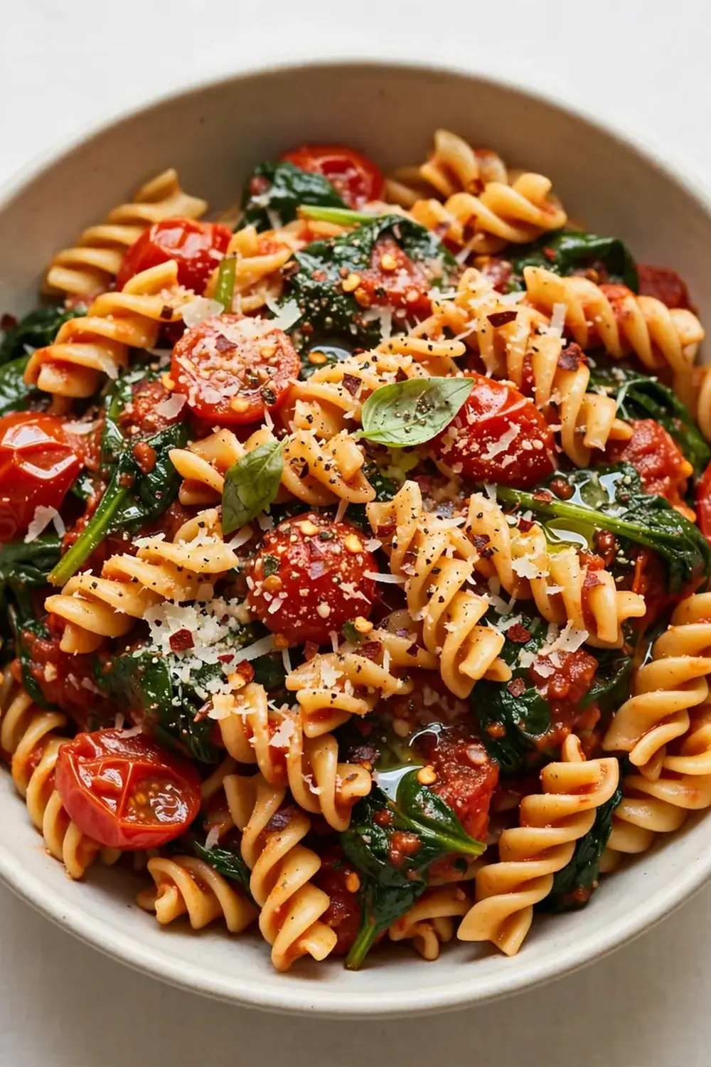 One-Pot Spinach and Tomato Pasta