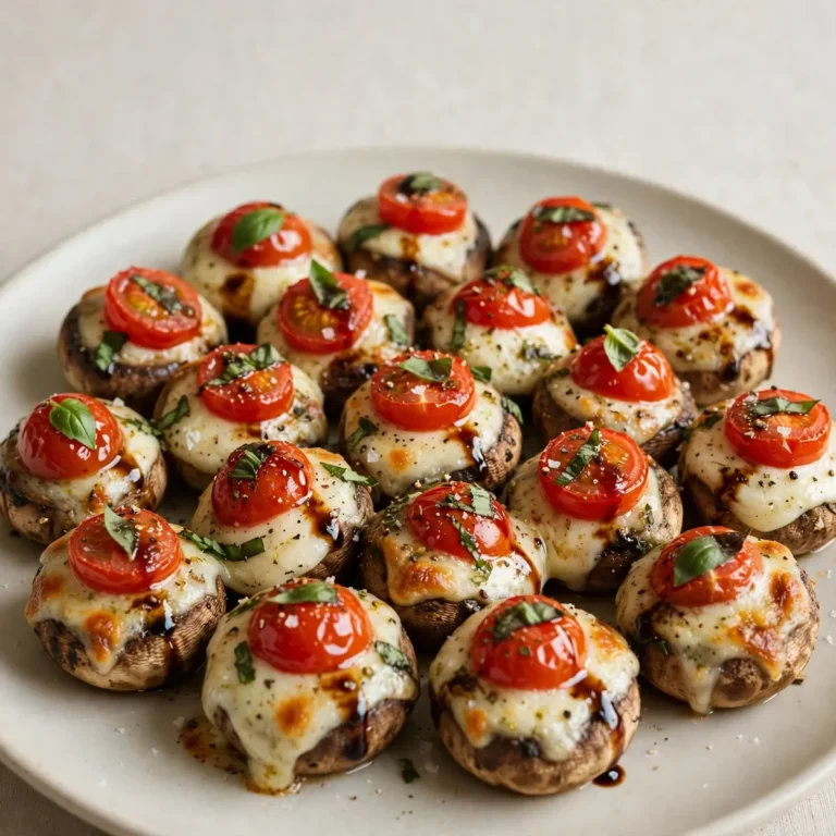 Quick Mini Caprese Stuffed Mushrooms For Busy Nights