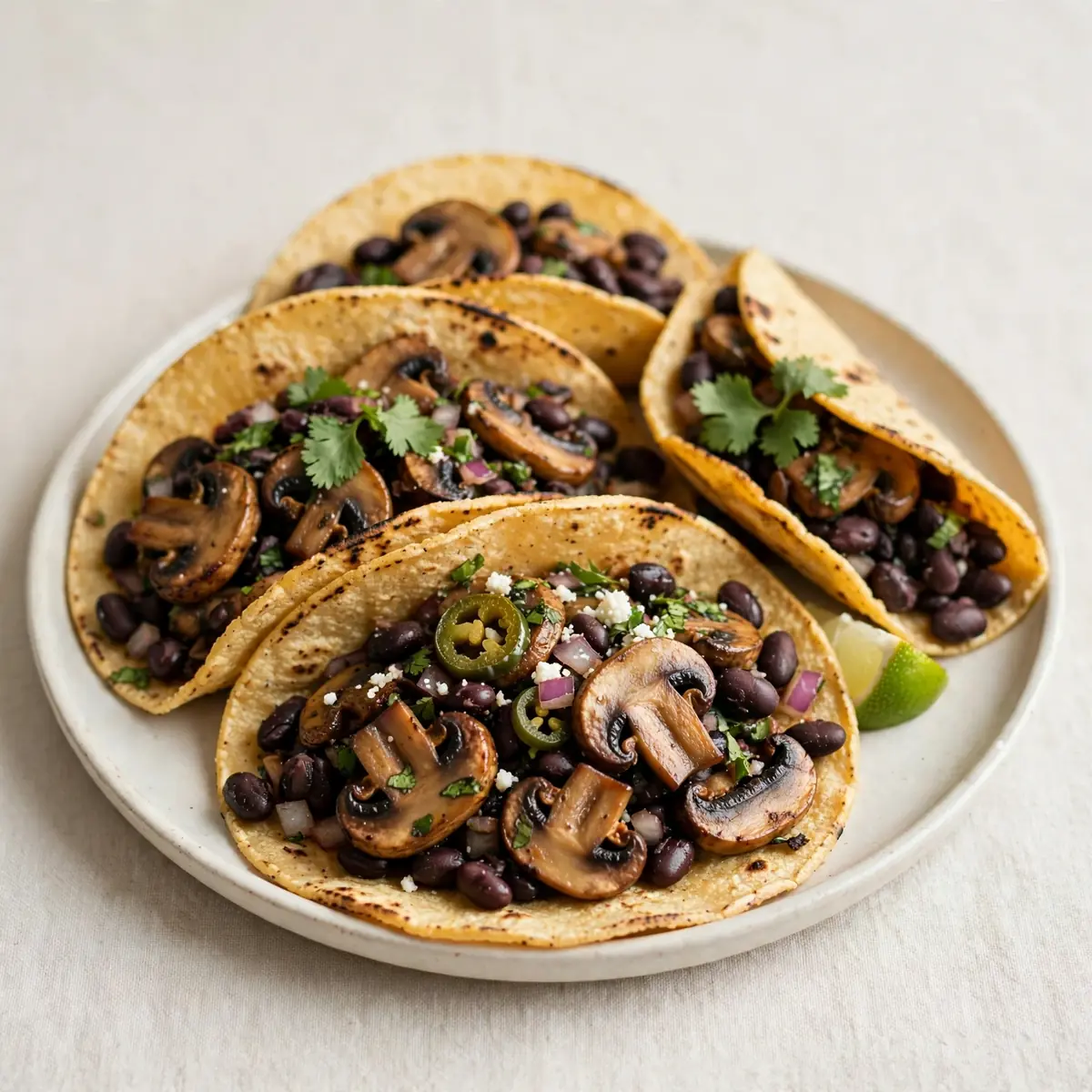 Quick Mushroom And Black Bean Tacos For Busy Nights