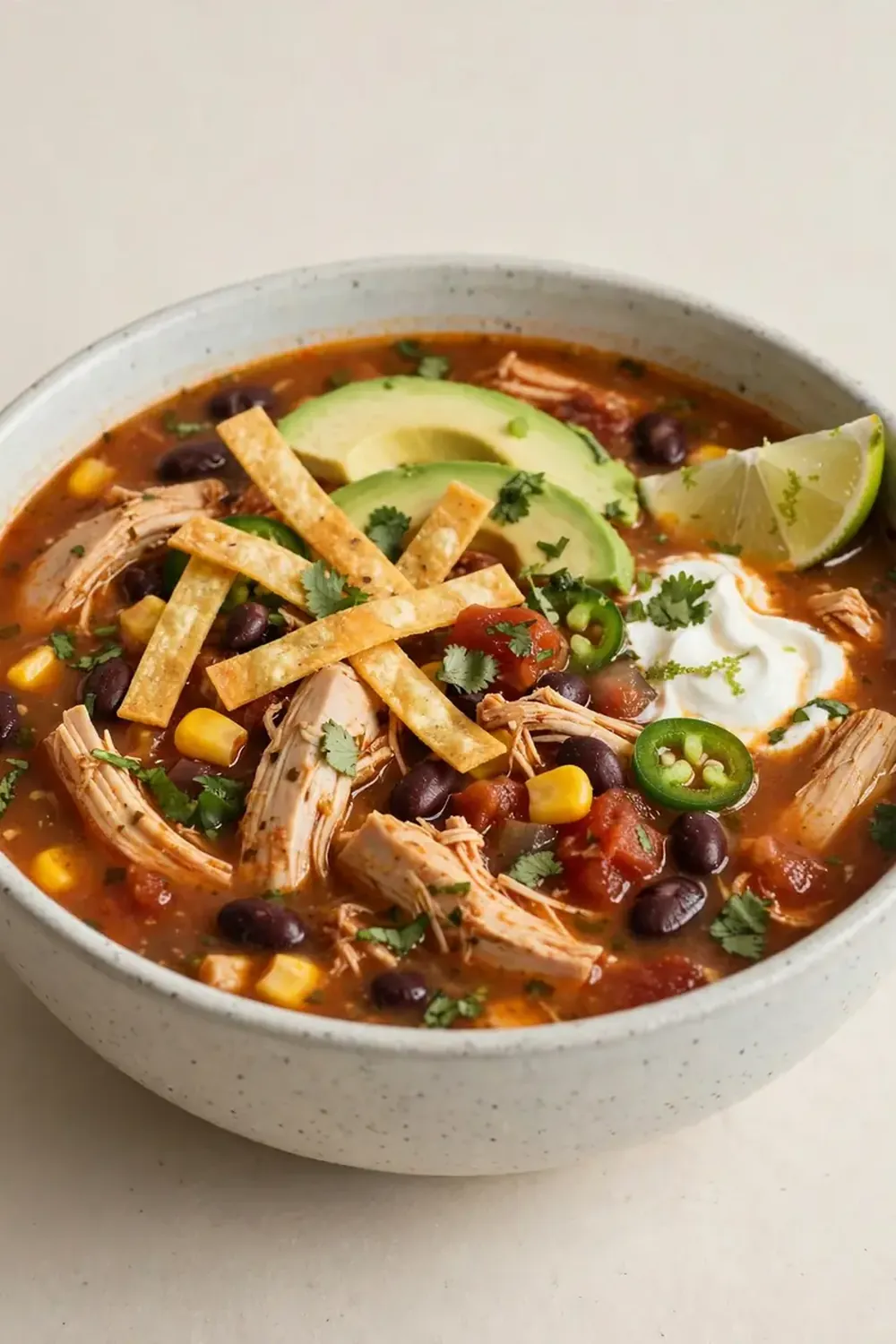 Slow Cooker Chicken Tortilla Soup