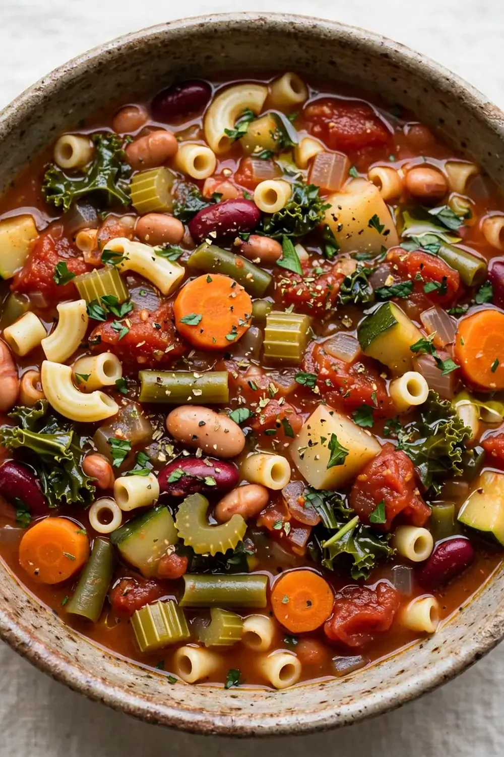 Slow Cooker Vegetable Minestrone
