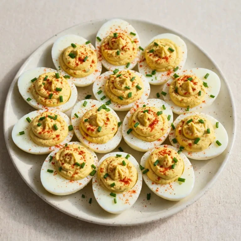 Quick Weeknight Deviled Eggs With Chives And Paprika