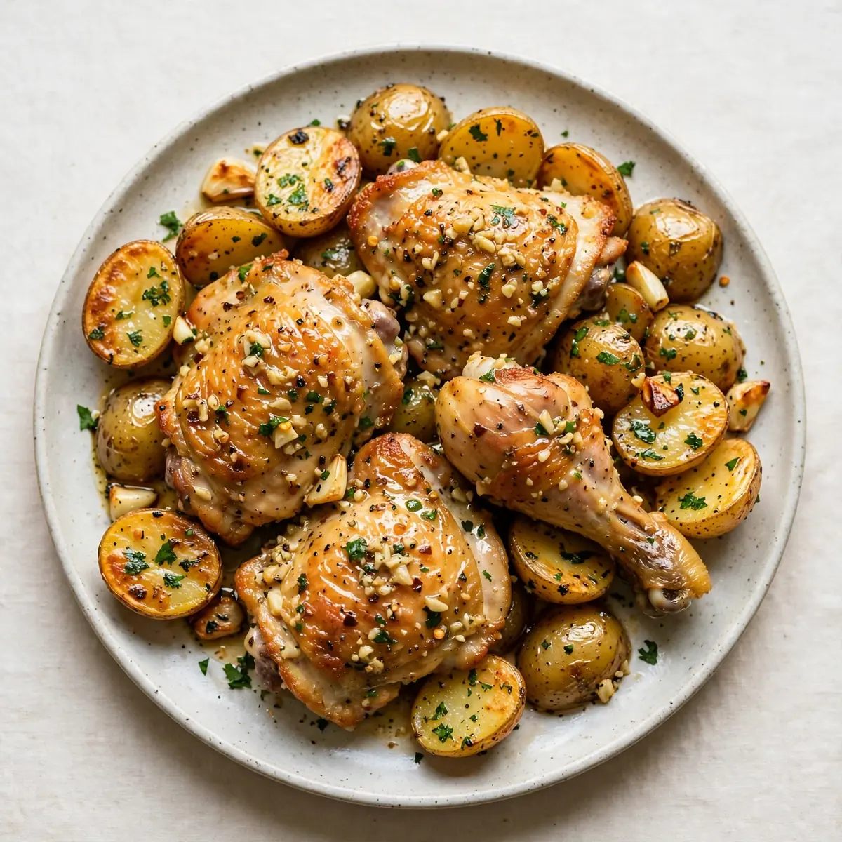 Quick Weeknight Garlic Butter Chicken And Potatoes
