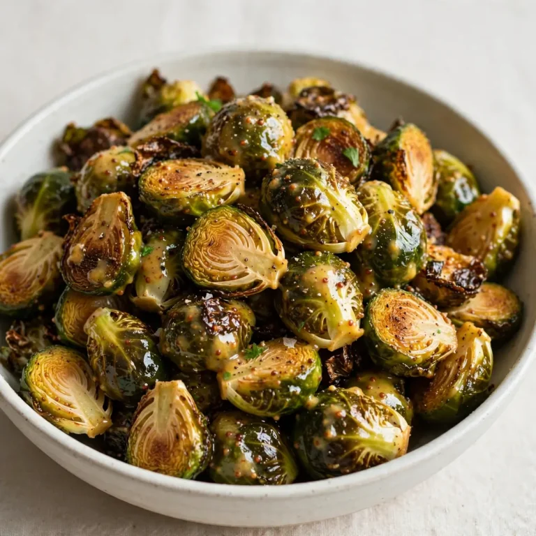 Quick Weeknight Honey Mustard Brussels Sprouts