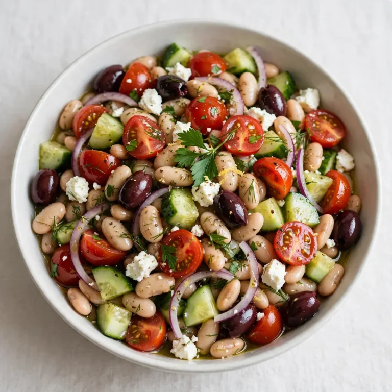 Quick Weeknight Mediterranean White Bean Salad