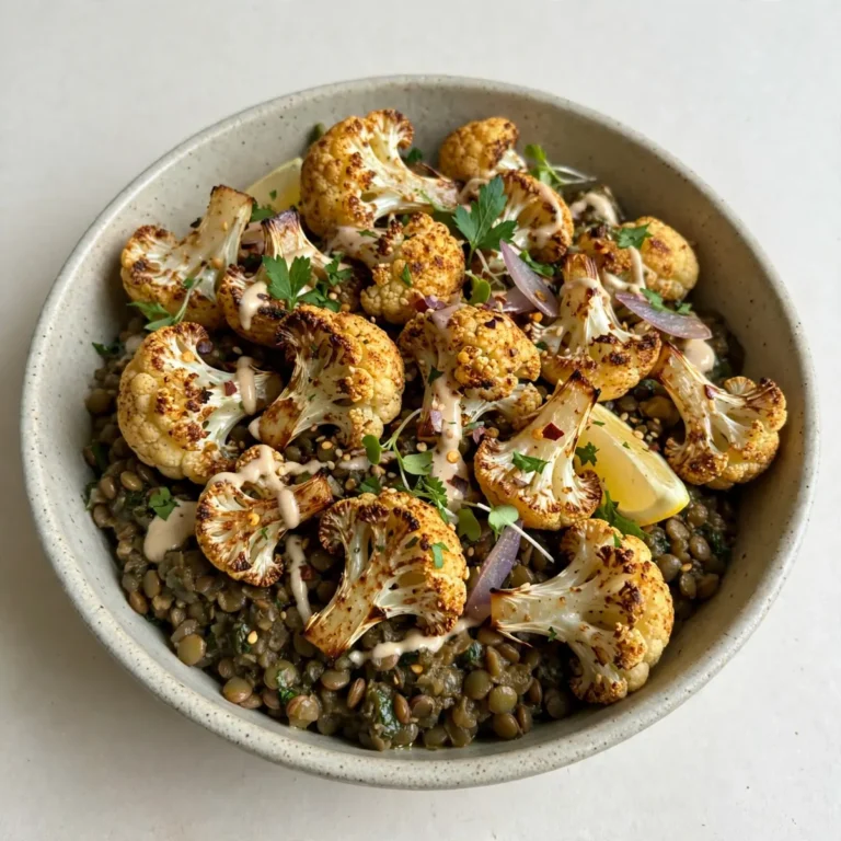 Quick Weeknight Roasted Cauliflower and Lentil Bowls