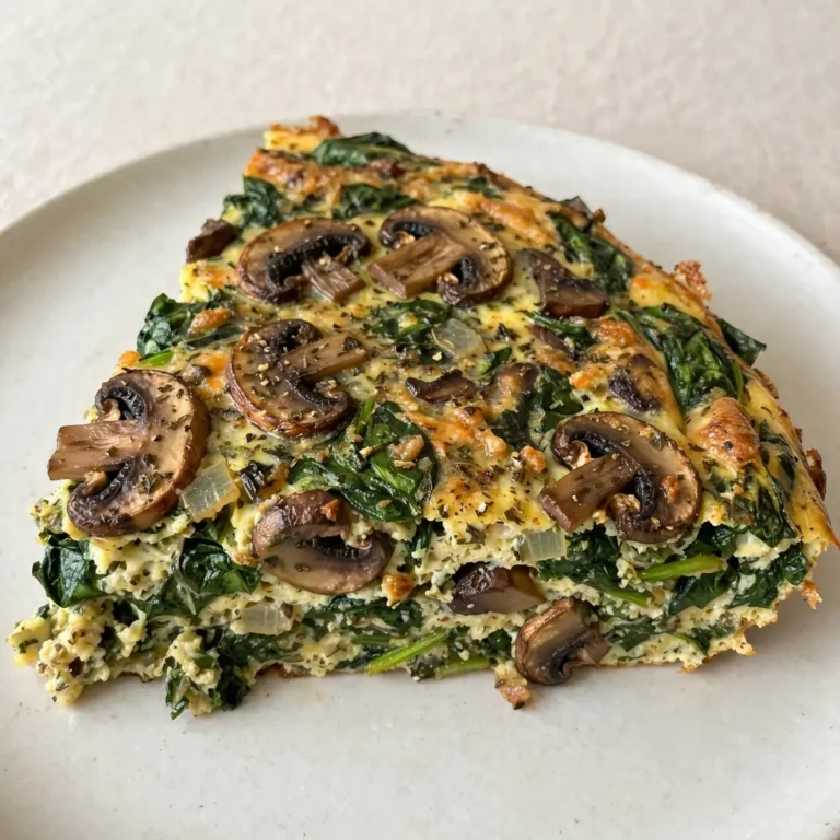 Quick Weeknight Spinach and Mushroom Frittata