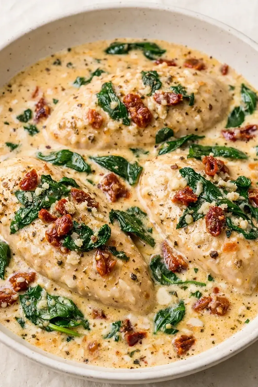 Slow Cooker Creamy Tuscan Chicken