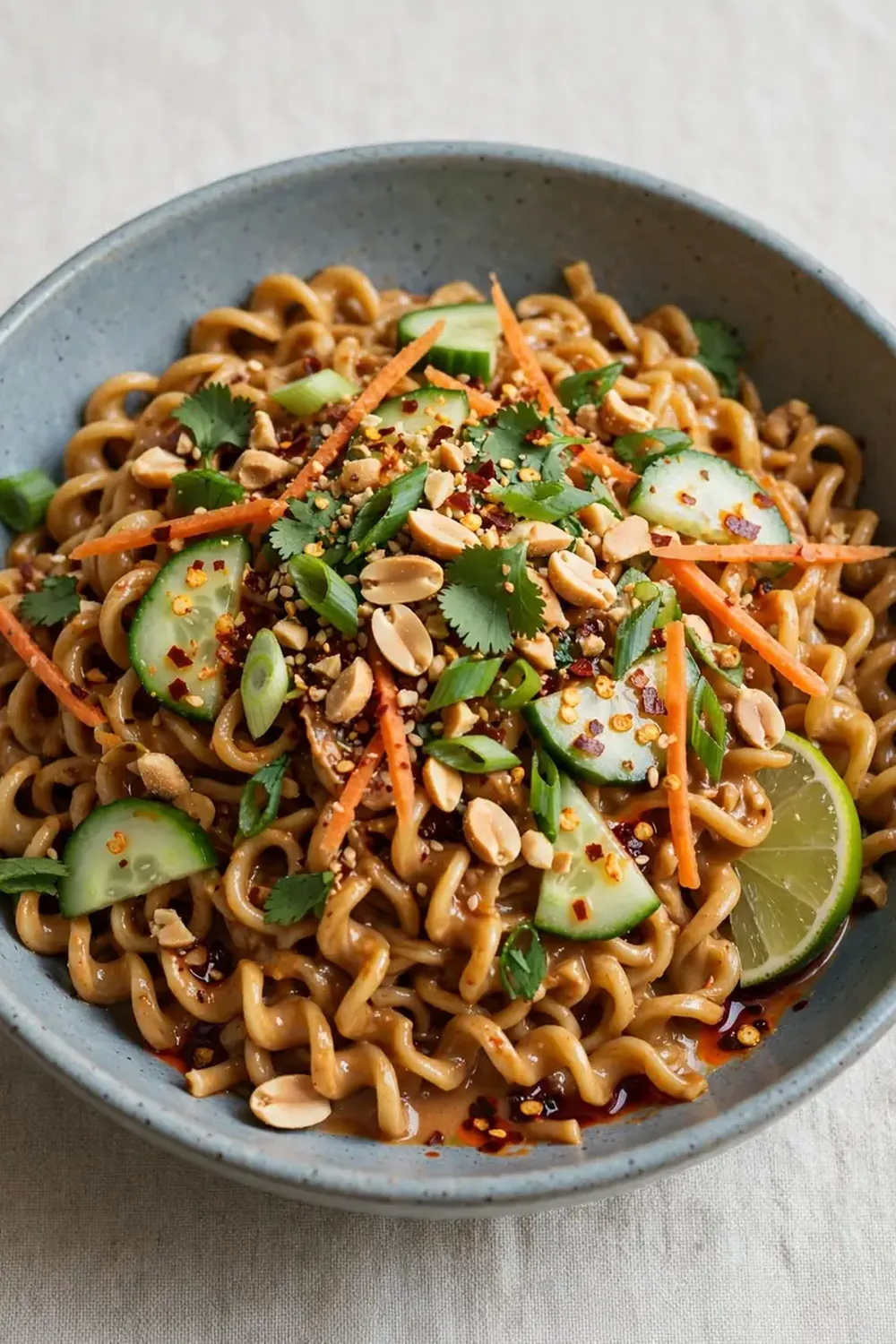 Spicy Peanut Noodle Bowls