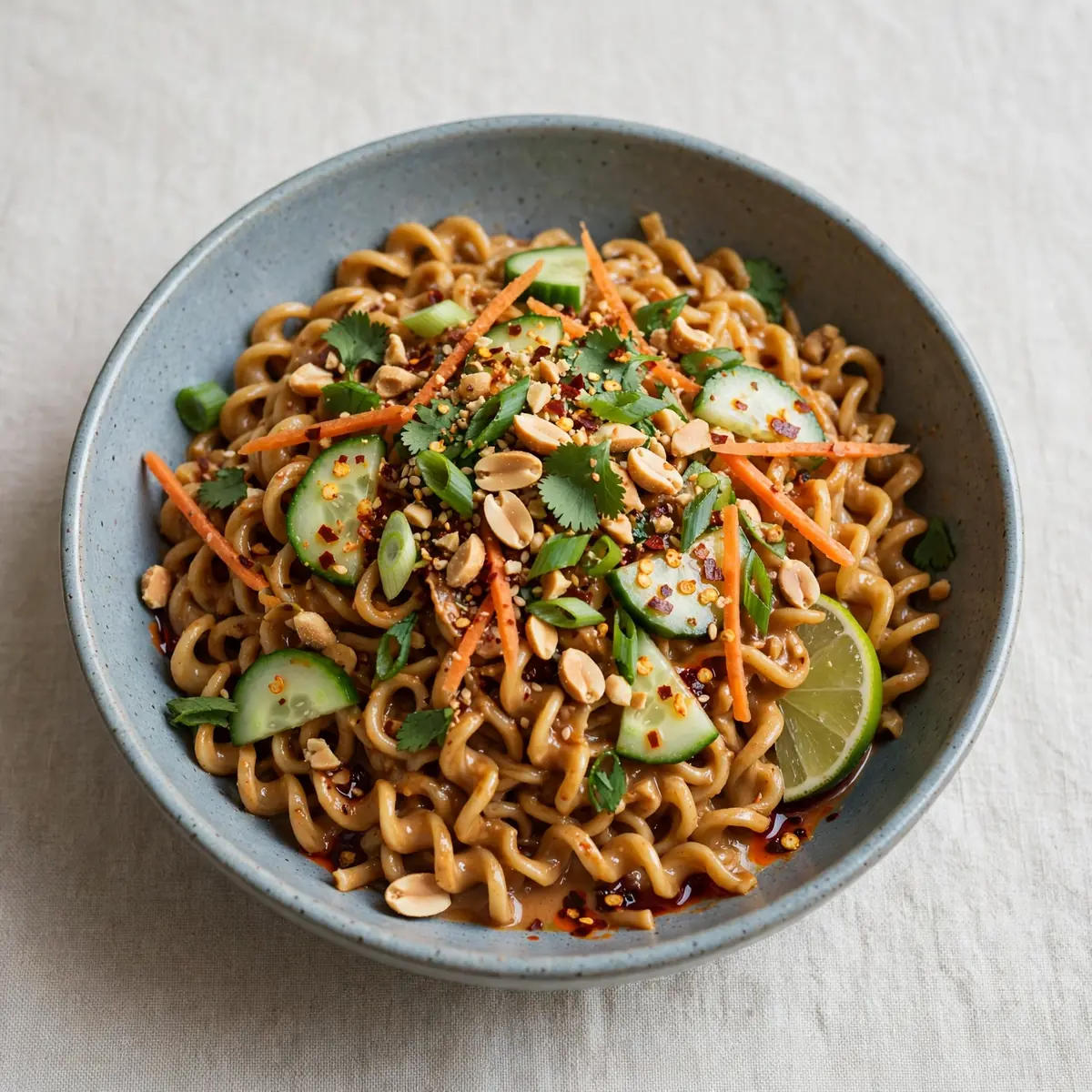 Spicy Peanut Noodle Bowls: 20-Minute Family Dinner
