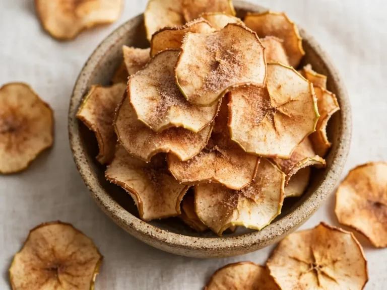 Air Fryer Apple Chips with Cinnamon Sugar