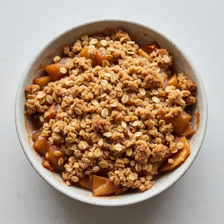 Autumn Oat Topped Apple Crisp