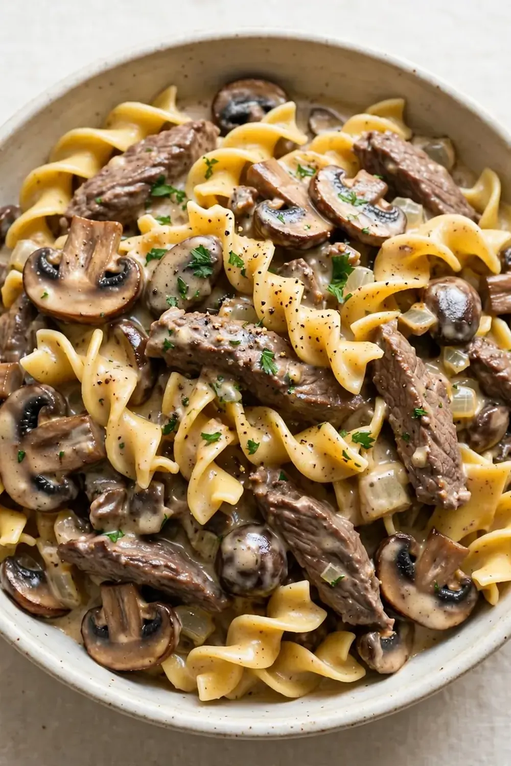 beef stroganoff with mushrooms