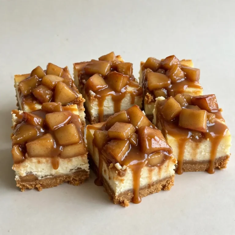 Cozy Fall Caramel Apple Cheesecake Bars