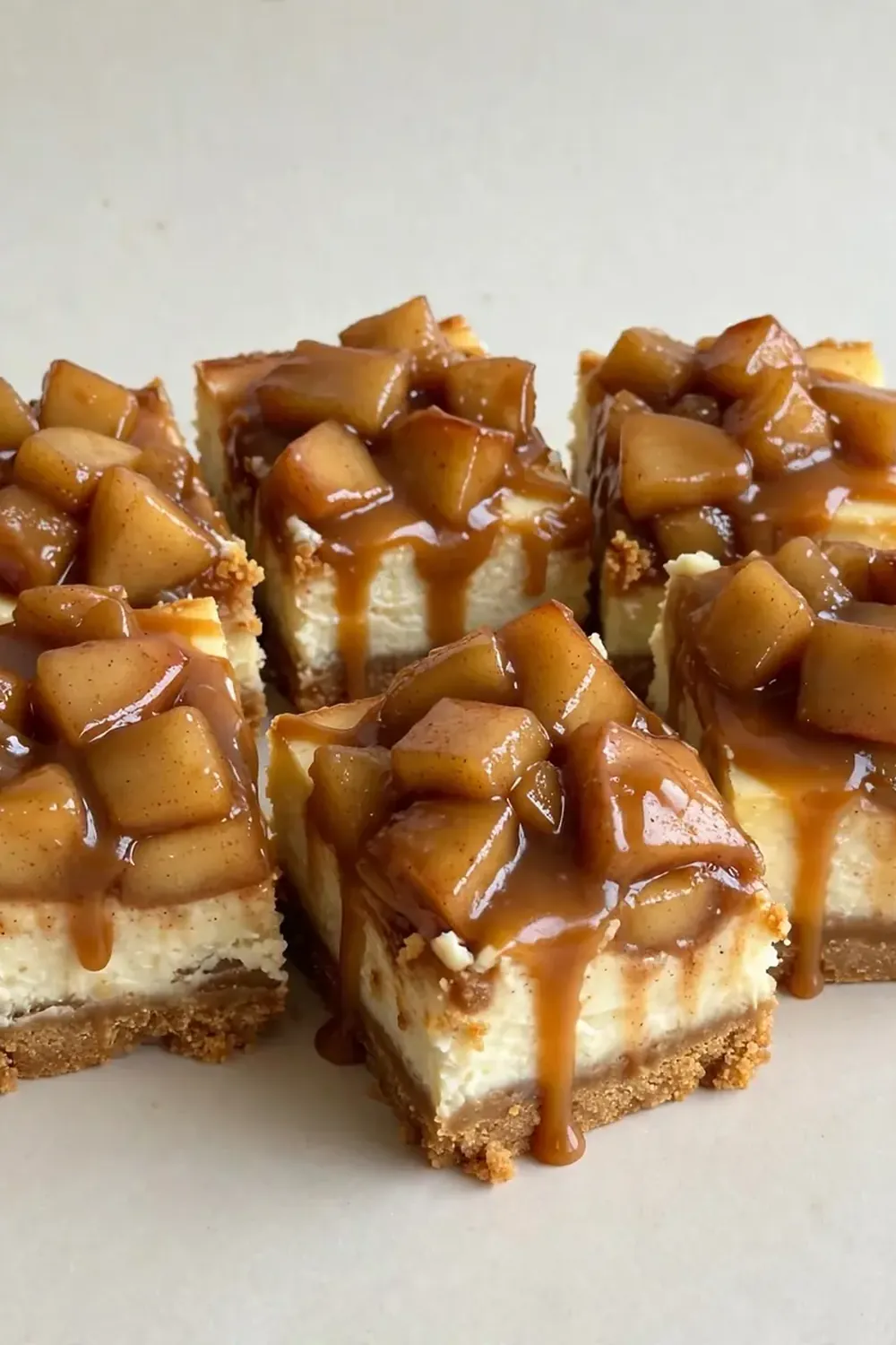 caramel apple cheesecake bars