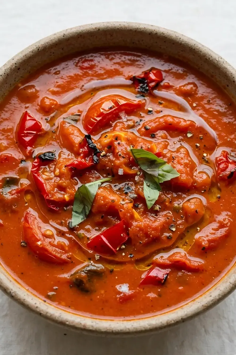 roasted tomato and red pepper soup