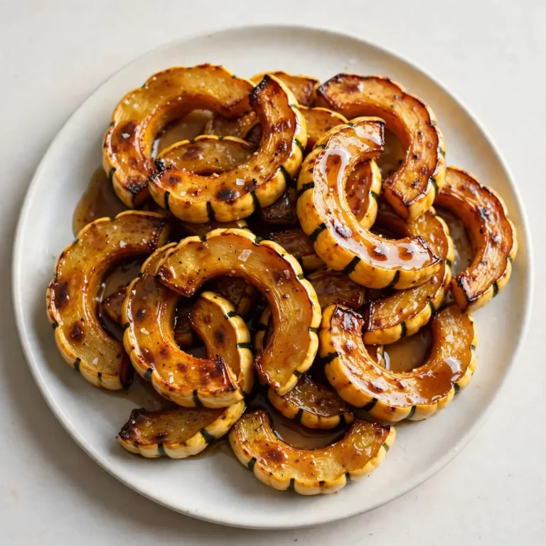 Holiday Roasted Delicata Squash with Maple Glaze