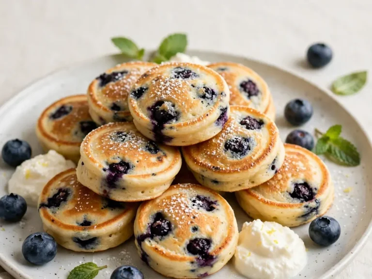 Mini Blueberry Ricotta Pancake Bites