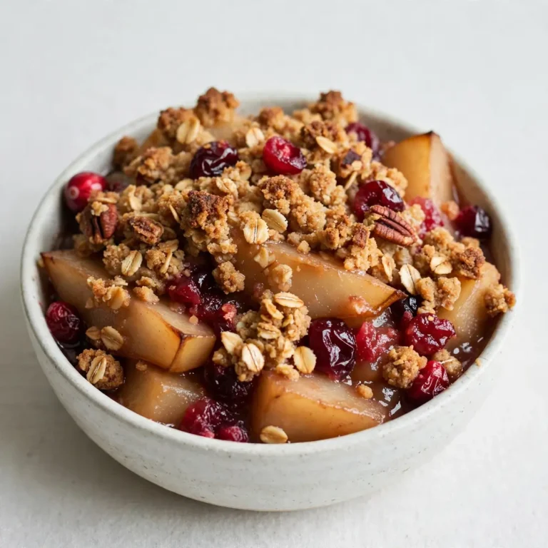 Pear and Cranberry Crisp: Cozy Autumn Dessert